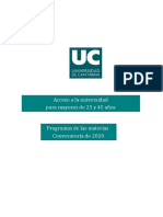 Acceso a la Universidad: Programas y coordinadores