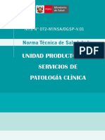 Norma Tecnica UPSS Patologia Clinica