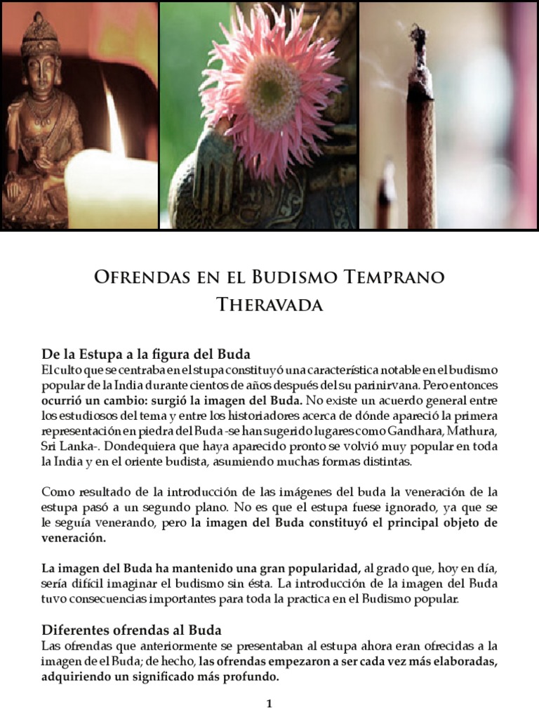 OfrendasEnElBudismo Temprano. PDF Gautama Buddha