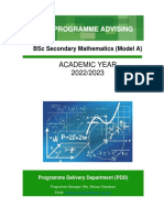 BEd Secondary Mathematics A..AY 2022 2023