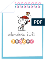 CALENDARIO  Snoopy 2023 ººººººººººººººººººº++++++++++ººººººººººººººººº++++++++++