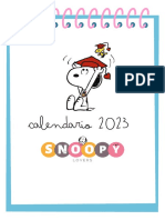 CALENDARIO Snoopy 2023 ººººººººººººººººººº++++++++++ººººººººººººººººº++++++++++