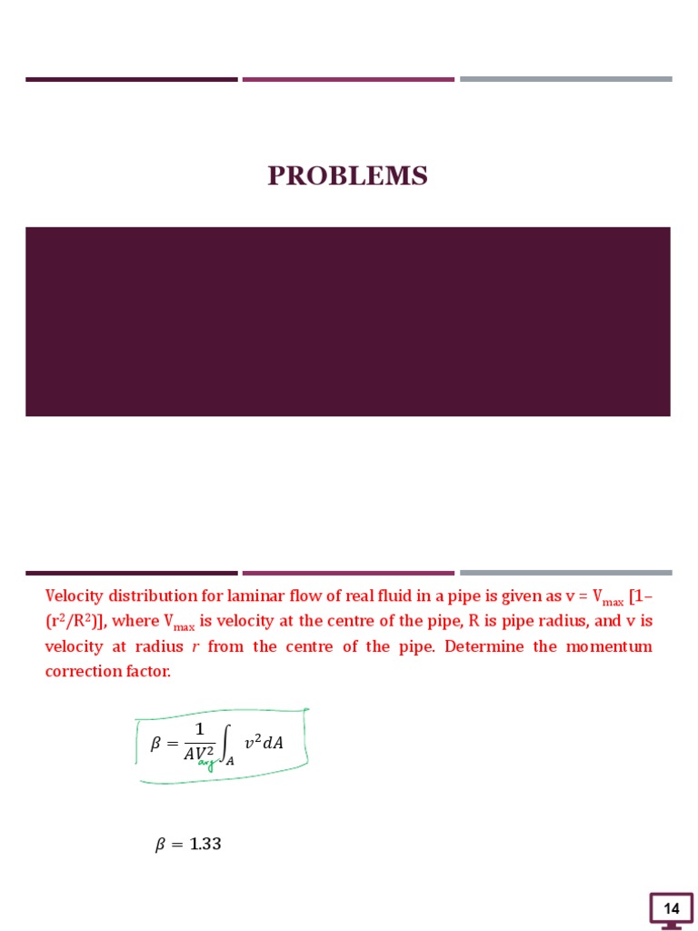 Lecture 07 linear momentum equation and its applications problems