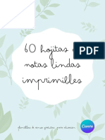 60 Hojitas de Notas Lindas Imprimibles