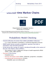 Discrete-Time Markov Chains: Probabilistic Model Checking Michaelmas Term 2011