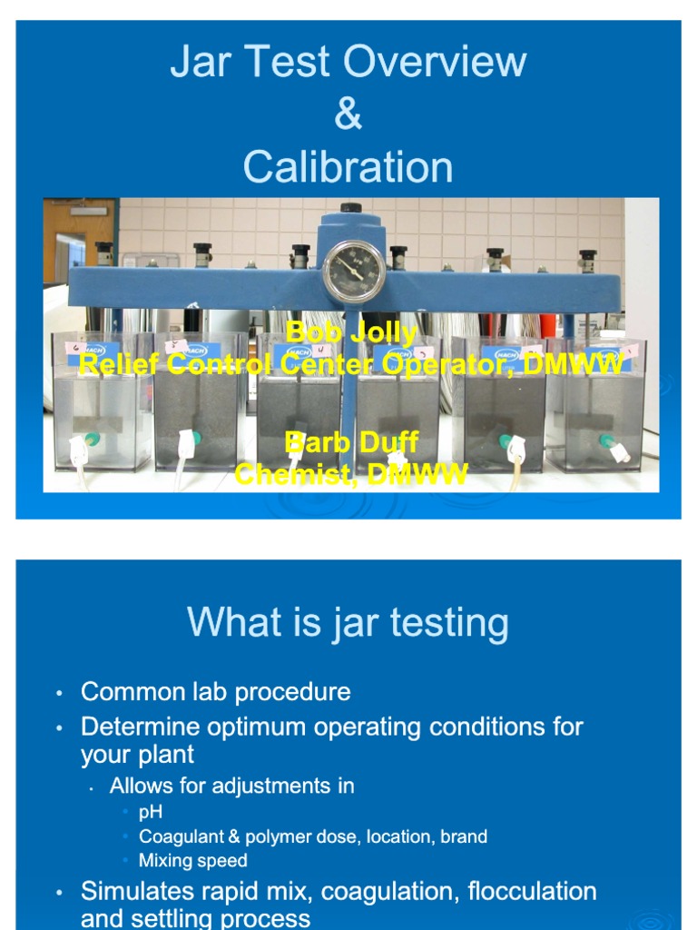 Jar Test Overview Calibration Water Pollution Environmental Engineering