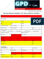 Cadastro completo para admissão