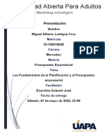 Presupuesto Empresarial Tarea #3