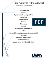 Presupuesto Empresarial Tarea #2