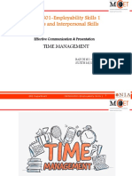 Improve time management and interpersonal skills
