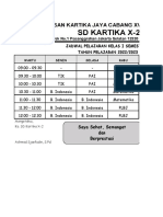 Jadwal Pelajaran Semester II