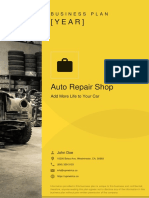 Auto Repair Shop Business Plan Example