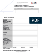 Ficha de Datos para El Personal Nuevo Ingreso Ciudad Caribia