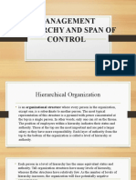 Management Hierarchy and Span of Control