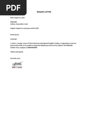 Request Letter