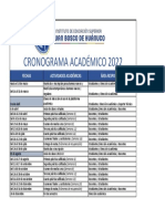 Cronograma Academico 2022