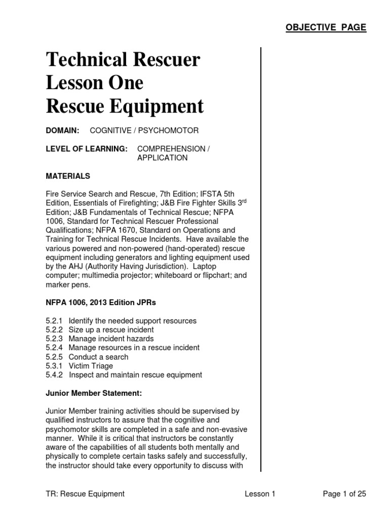LP1 TR Rescue Equip | PDF | Manufactured Goods | Mechanical Engineering