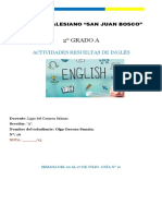 2do Grado A - Ingles - Guia N 10