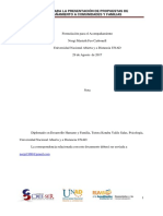 Formato para La Presentación de Propuestas de Acompañamiento A Comunidades Y Familias