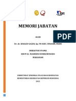 Memori Jabatan Direktur RSD