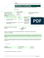 Calibration Certificate: Page 1 / 1