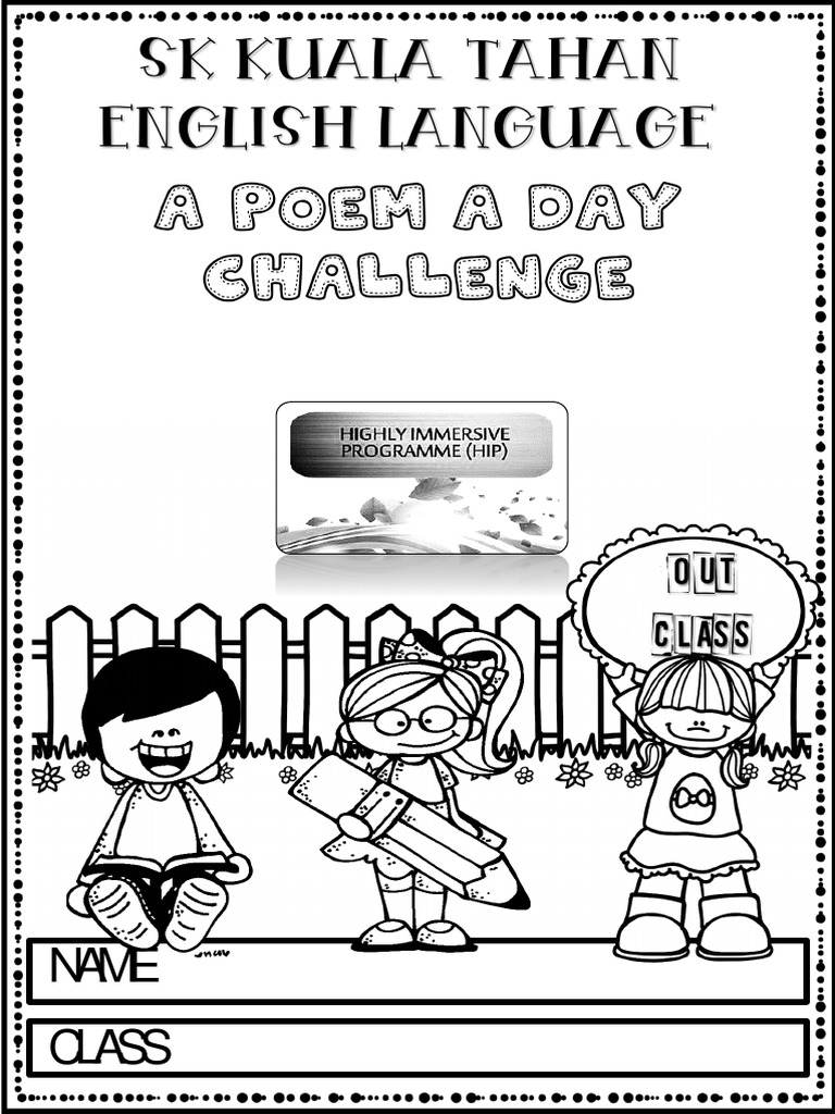 A Poem A Day Challenge Pdf Cupcake