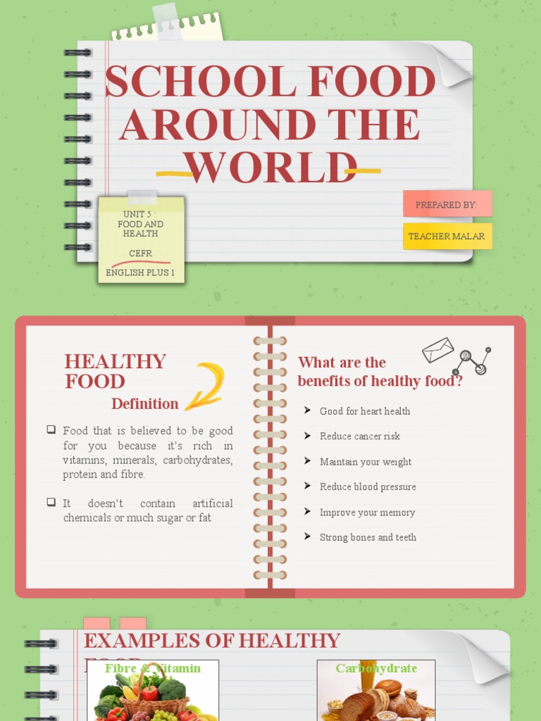 School Lunch Around The World PDF Foods