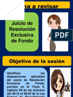 Juicio de Resolución Exclusiva de Fondo