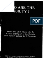 1984 Riots Enquiry Report