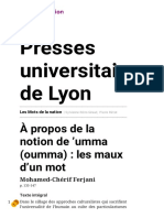1hLes Mots de La Nation - À Propos de La Notion de ’Umma (Oumma) _ Les Maux d’Un Mot - Presses Universitaires de Lyon