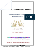 Chemistry Investigatory Project Xii On Toothpaste Analysis