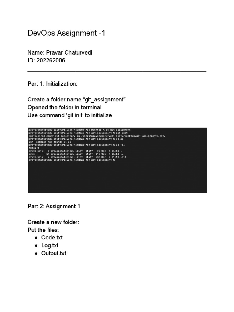 DevOps Git Assignment Solutions | PDF | Art | Technology & Engineering