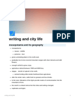 Writing and City Life