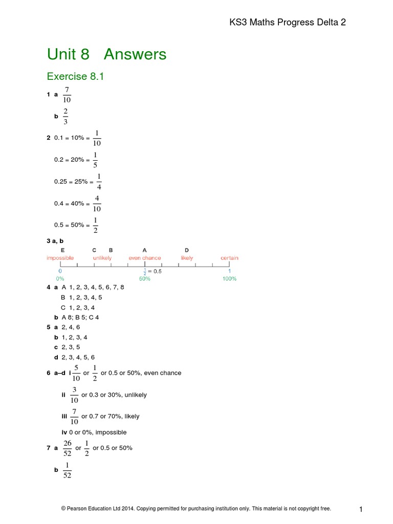Chapter 8 - Probability Solutions | PDF | Copyright | Mathematics