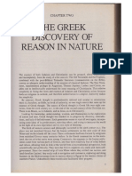 The Greek Discovery of Reason in Nature