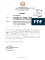 Advisory Re MEMORANDUM CIRCULAR NO. 2023-013 ENTITLED 25TH NATIONAL CONVENTION AND ELECTION OF THE NATIONAL EXECUTIVE COMMITTEE OF THE NMYL