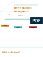 1.1 Intro To Business Management