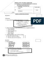 English Mid Test 1 Kls 3