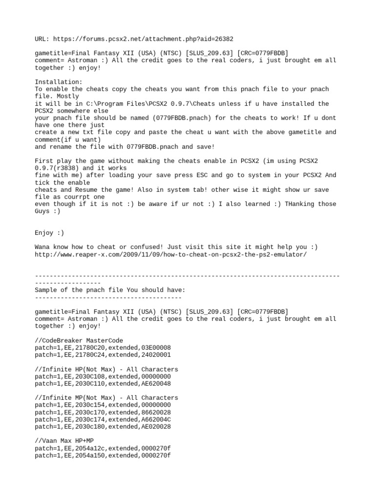 ffxii-cheat-code-pnach-pnach-pdf-square-enix-franchises-role