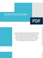 LESSON 3 - Word Processors