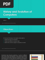 LESSON 1 - History and Evolution of Computers