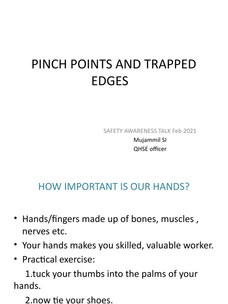 Pinch Point Safety Awareness Talk | PDF | Technology & Engineering
