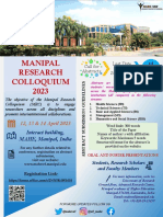 Manipal Research Colloquium 2023: 12, 13 & 14 April 2023