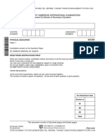 Physical Education Paper1 2010 November (Igcse)