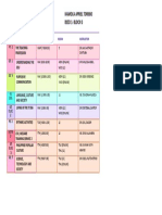 Class Schedule 2ND Semester