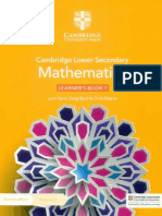 Cambridge Lower Secondary Mathematics Learner's Book 7