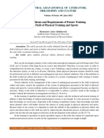 Modern Problems and Requirements of Future Training in The Field of Physical Training and Sports