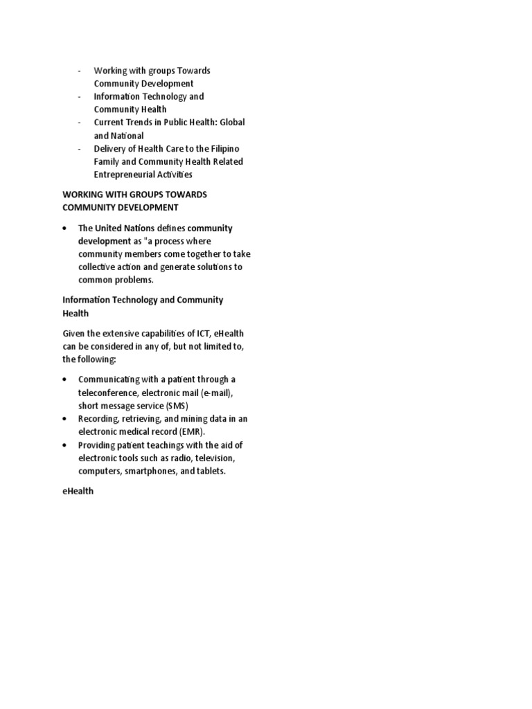 Working With Groups Towards Community Development Pdf