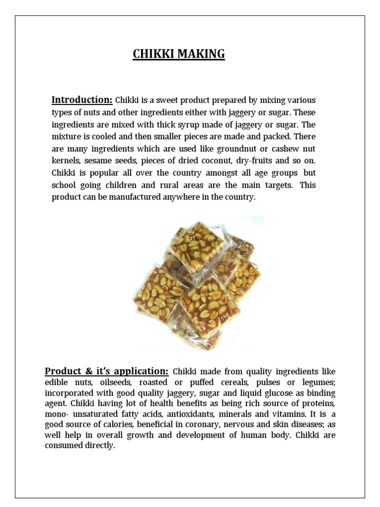 Chikki Making | PDF