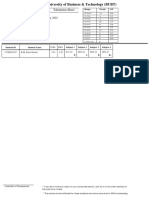 Bangladesh University Tabulation Sheet Grades